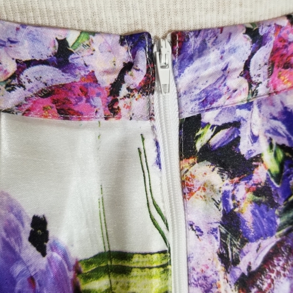 My Michelle Skirt Purple Floral Maxi Size 5 - Picture 3 of 13